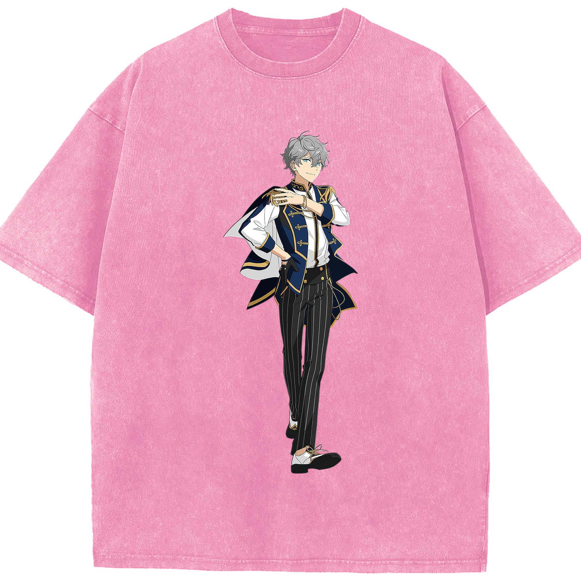 （画像用） あんさんぶるスターズ! Ensemble Stars 綿100% ヴィンテージ風 半袖Tシャツ（フロントプリント）